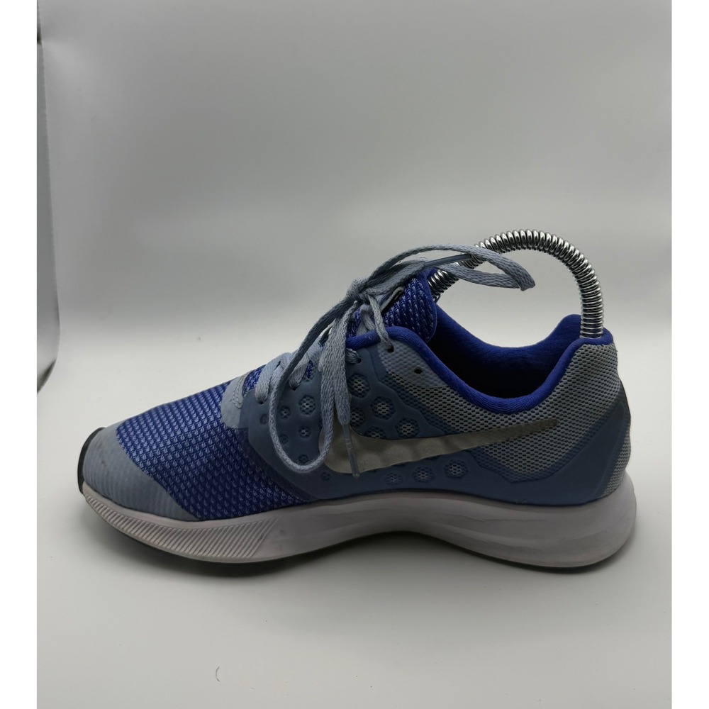 Nike Downshifter 7 Running Shoes Kids 4Y Blue Grey Good 869972-400 Mesh Sneaker